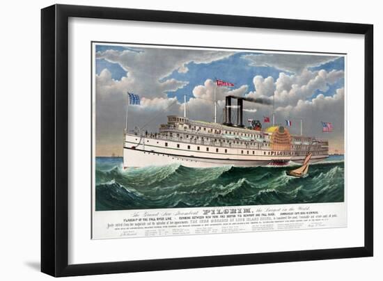 Steamboat: Pilgrim, c1883-Currier & Ives-Framed Giclee Print