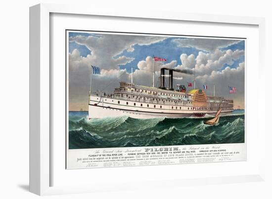 Steamboat: Pilgrim, c1883-Currier & Ives-Framed Giclee Print
