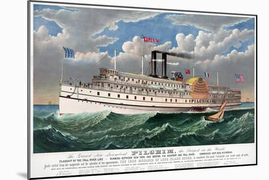 Steamboat: Pilgrim, c1883-Currier & Ives-Mounted Giclee Print