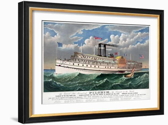 Steamboat: Pilgrim, c1883-Currier & Ives-Framed Giclee Print