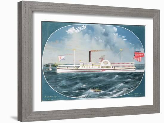 Steamboat 'Reindeer', 1850-James Bard-Framed Giclee Print