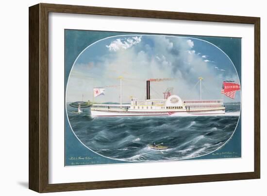 Steamboat 'Reindeer', 1850-James Bard-Framed Giclee Print