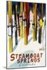 Steamboat Springs, CO - Colorful Skis-Lantern Press-Mounted Art Print