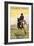 Steamboat Springs, Colorado, Cowboy on Horseback-Lantern Press-Framed Art Print