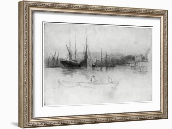 Steamboats Off the Tower, 1875-James Abbott McNeill Whistler-Framed Giclee Print