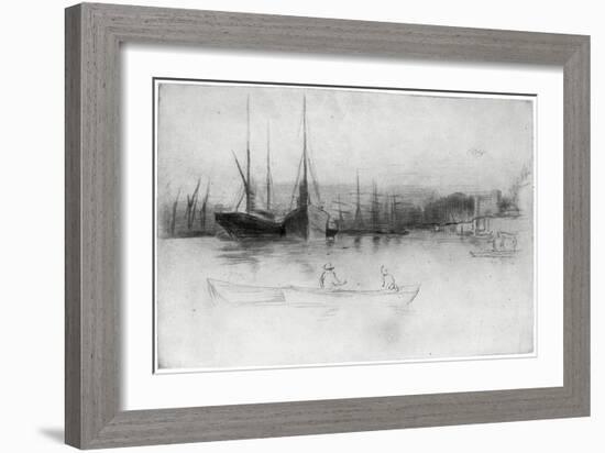 Steamboats Off the Tower, 1875-James Abbott McNeill Whistler-Framed Giclee Print