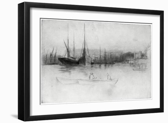 Steamboats Off the Tower, 1875-James Abbott McNeill Whistler-Framed Giclee Print