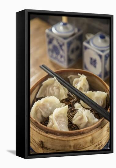 Steamed Dumplings (Steamed Bun or Xiaolongbao), Qibao, Shanghai, China-Jon Arnold-Framed Premier Image Canvas