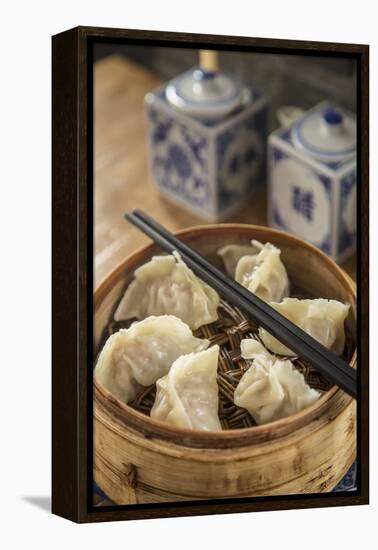 Steamed Dumplings (Steamed Bun or Xiaolongbao), Qibao, Shanghai, China-Jon Arnold-Framed Premier Image Canvas