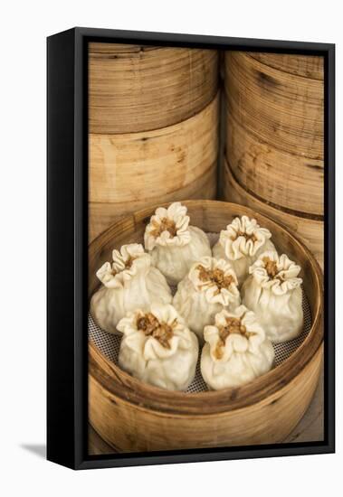 Steamed Dumplings (Steamed Bun or Xiaolongbao), Qibao, Shanghai, China-Jon Arnold-Framed Premier Image Canvas