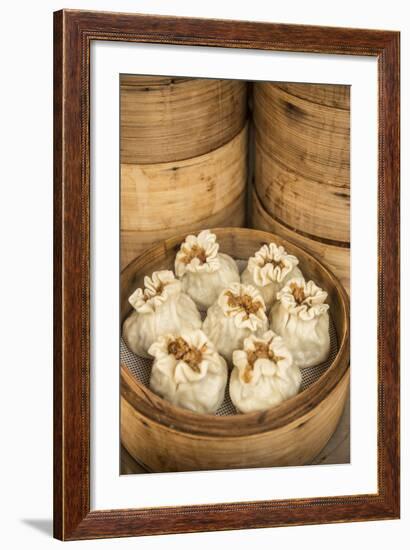 Steamed Dumplings (Steamed Bun or Xiaolongbao), Qibao, Shanghai, China-Jon Arnold-Framed Photographic Print
