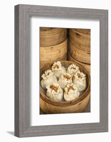 Steamed Dumplings (Steamed Bun or Xiaolongbao), Qibao, Shanghai, China-Jon Arnold-Framed Photographic Print