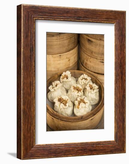 Steamed Dumplings (Steamed Bun or Xiaolongbao), Qibao, Shanghai, China-Jon Arnold-Framed Photographic Print