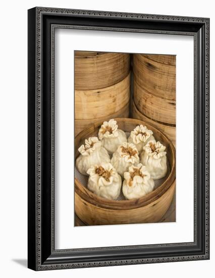 Steamed Dumplings (Steamed Bun or Xiaolongbao), Qibao, Shanghai, China-Jon Arnold-Framed Photographic Print