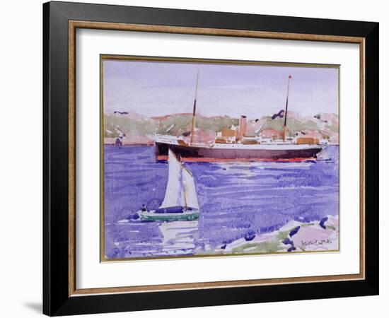 Steamer and Yacht, Iona-Francis Campbell Boileau Cadell-Framed Giclee Print