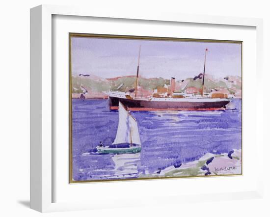 Steamer and Yacht, Iona-Francis Campbell Boileau Cadell-Framed Giclee Print