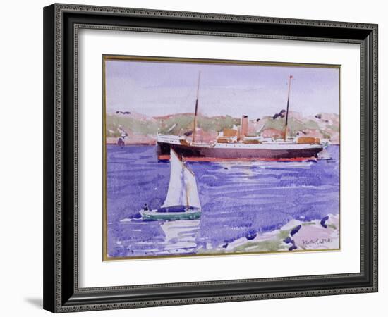 Steamer and Yacht, Iona-Francis Campbell Boileau Cadell-Framed Giclee Print