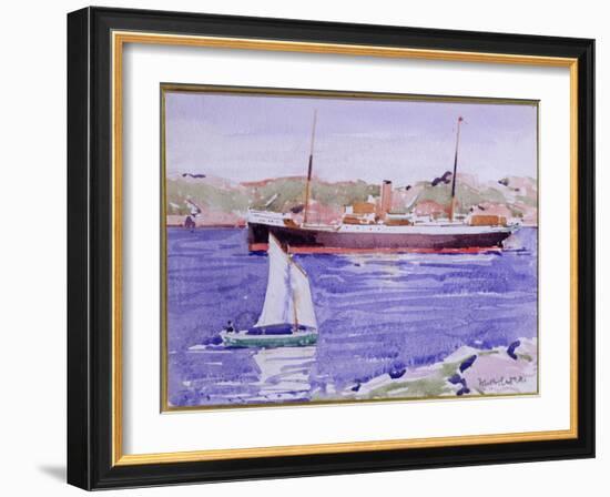 Steamer and Yacht, Iona-Francis Campbell Boileau Cadell-Framed Giclee Print