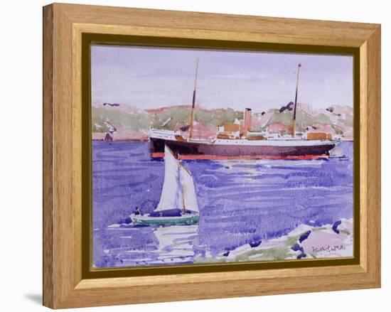 Steamer and Yacht, Iona-Francis Campbell Boileau Cadell-Framed Premier Image Canvas