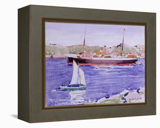 Steamer and Yacht, Iona-Francis Campbell Boileau Cadell-Framed Premier Image Canvas