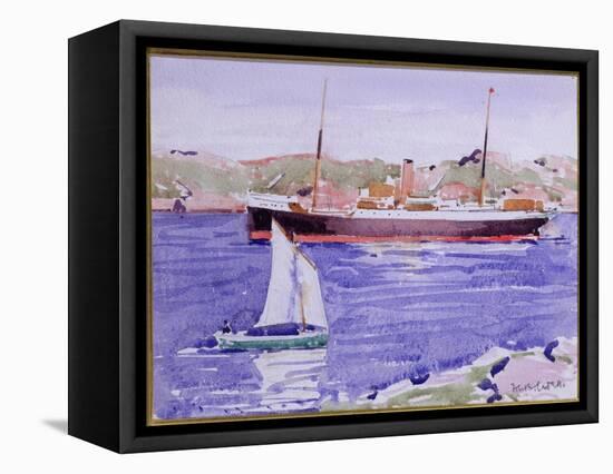 Steamer and Yacht, Iona-Francis Campbell Boileau Cadell-Framed Premier Image Canvas