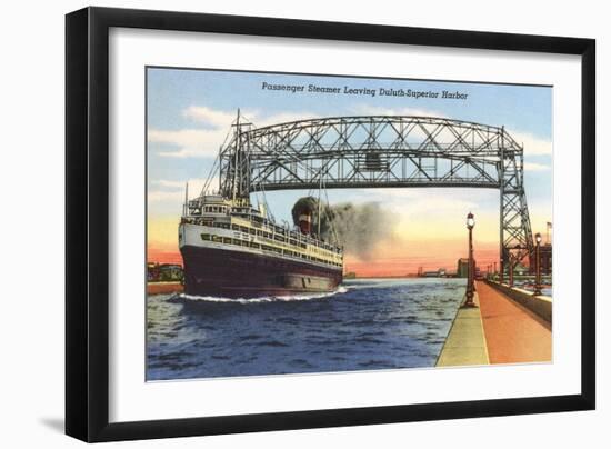 Steamer, Duluth, Superior Harbor, Minnesota-null-Framed Art Print