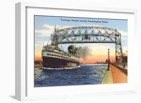 Steamer, Duluth, Superior Harbor, Minnesota-null-Framed Art Print