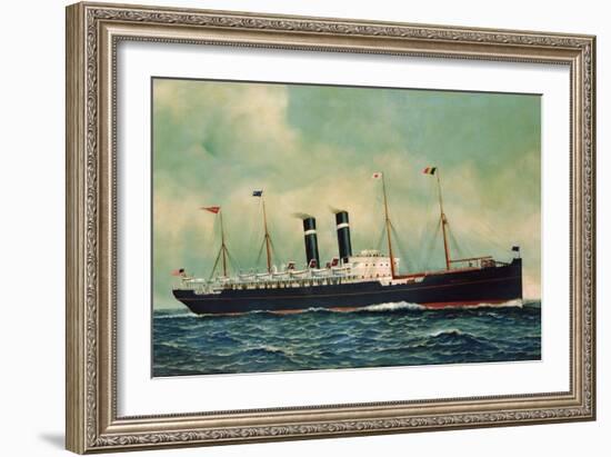 Steamer Kroonland, 1903-Antonio Jacobsen-Framed Giclee Print