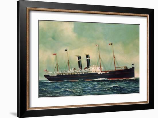 Steamer Kroonland, 1903-Antonio Jacobsen-Framed Giclee Print