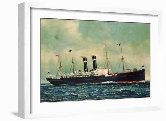 Steamer Kroonland, 1903-Antonio Jacobsen-Framed Giclee Print