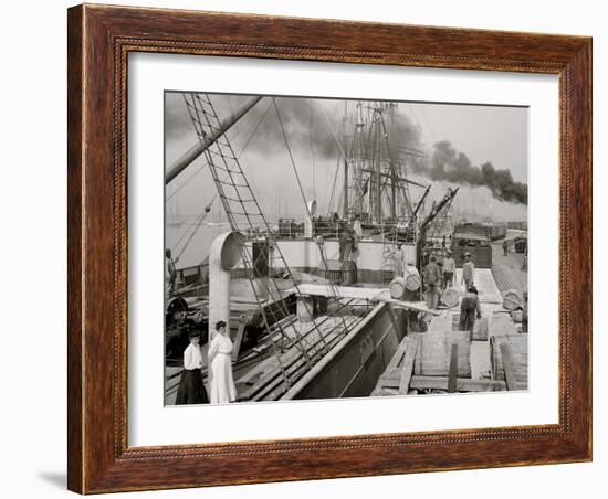 Steamer Loading Resin, Gulfport, Miss.-null-Framed Photo