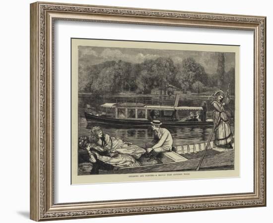 Steaming and Punting, a Sketch Near Cliveden Woods-Francis S. Walker-Framed Giclee Print