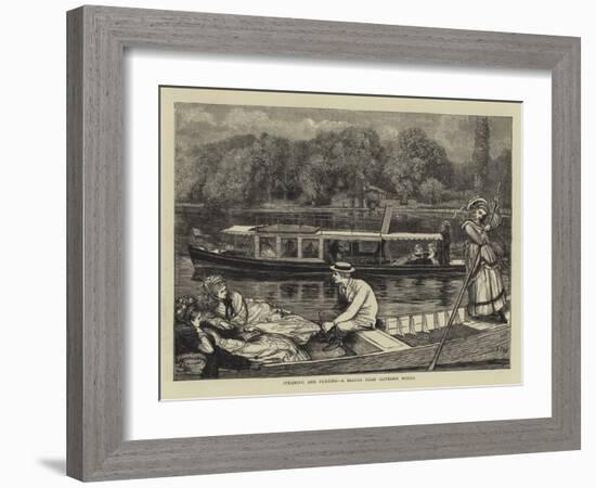 Steaming and Punting, a Sketch Near Cliveden Woods-Francis S. Walker-Framed Giclee Print