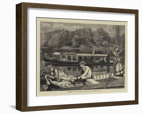 Steaming and Punting, a Sketch Near Cliveden Woods-Francis S. Walker-Framed Giclee Print