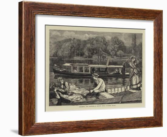 Steaming and Punting, a Sketch Near Cliveden Woods-Francis S. Walker-Framed Giclee Print