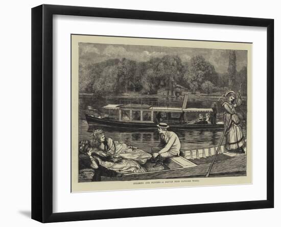 Steaming and Punting, a Sketch Near Cliveden Woods-Francis S. Walker-Framed Giclee Print