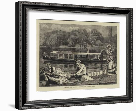 Steaming and Punting, a Sketch Near Cliveden Woods-Francis S. Walker-Framed Giclee Print