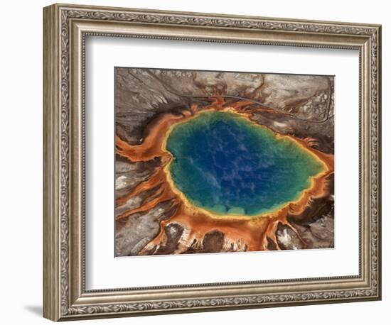 Steaming Blue Hot Spring-Raymond Gehman-Framed Photographic Print