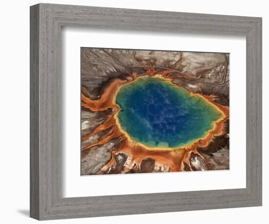 Steaming Blue Hot Spring-Raymond Gehman-Framed Photographic Print