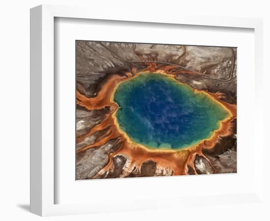 Steaming Blue Hot Spring-Raymond Gehman-Framed Photographic Print