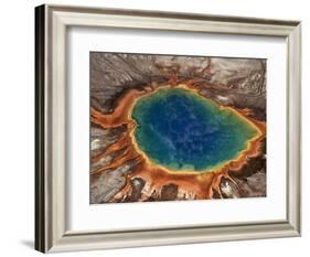 Steaming Blue Hot Spring-Raymond Gehman-Framed Photographic Print