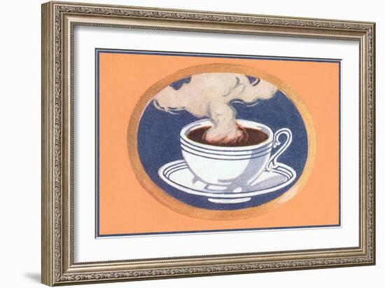 Steaming Cup of Coffee-null-Framed Art Print