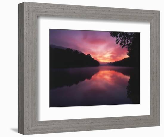 Steaming Kentucky River at Sunrise, Kentucky, USA-Adam Jones-Framed Photographic Print