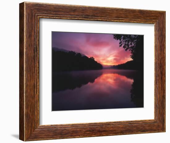 Steaming Kentucky River at Sunrise, Kentucky, USA-Adam Jones-Framed Photographic Print