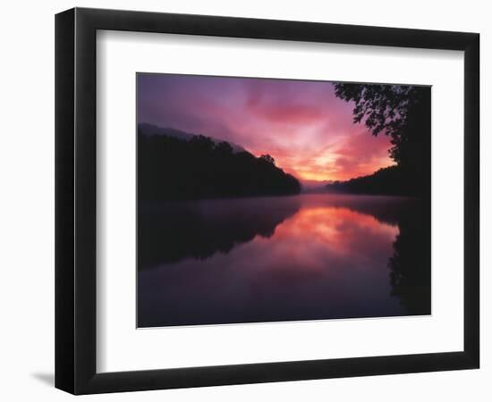 Steaming Kentucky River at Sunrise, Kentucky, USA-Adam Jones-Framed Photographic Print