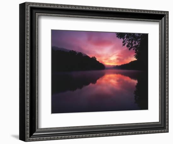 Steaming Kentucky River at Sunrise, Kentucky, USA-Adam Jones-Framed Photographic Print