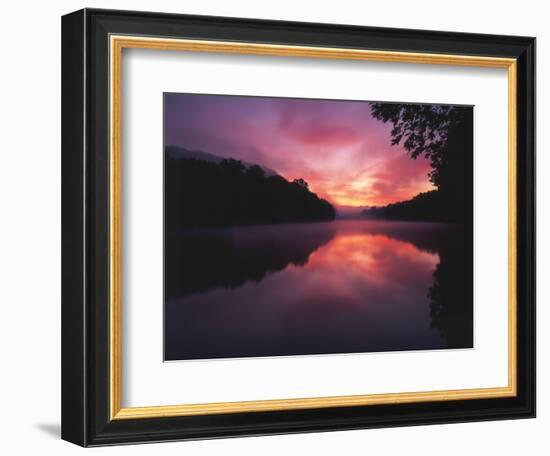 Steaming Kentucky River at Sunrise, Kentucky, USA-Adam Jones-Framed Photographic Print