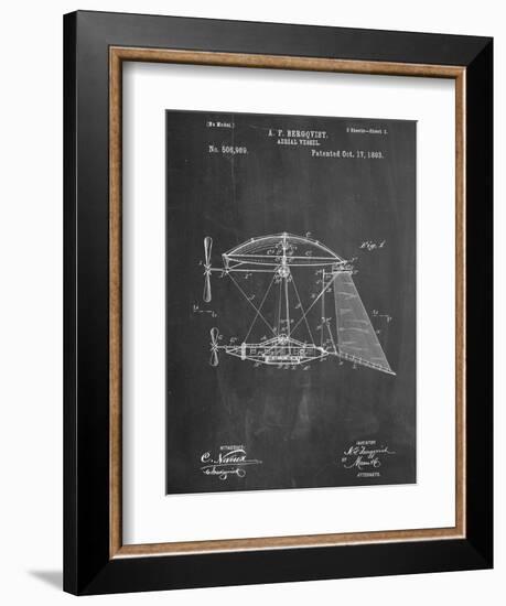 Steampunk Aerial Vessel 1893 Patent-null-Framed Premium Giclee Print