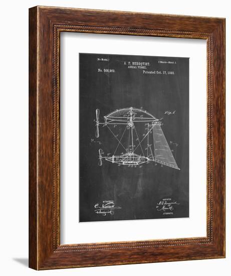 Steampunk Aerial Vessel 1893 Patent-null-Framed Art Print