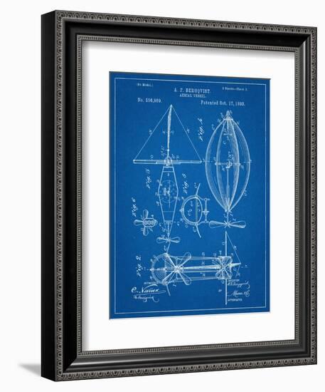 Steampunk Aerial Vessel 1893 Patent-null-Framed Art Print